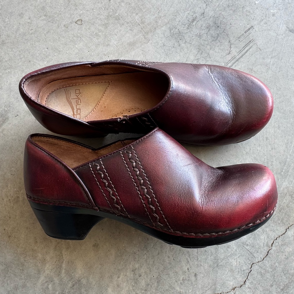 Dansko 'Sienna' Leather Clogs, Oxblood Red, Size Eu 39 / Women's Us 8.5-9